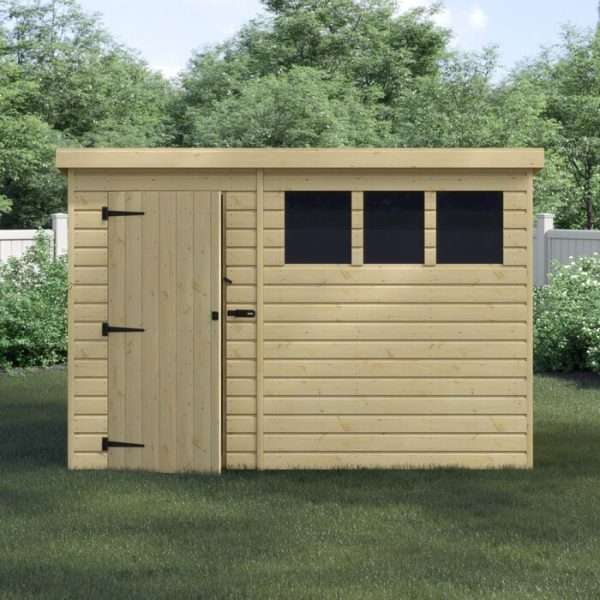 10x8 Shiplap Pent Wooden Shed