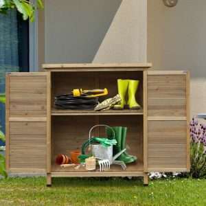 2.8 x 2 Flat Wooden Tool Shed