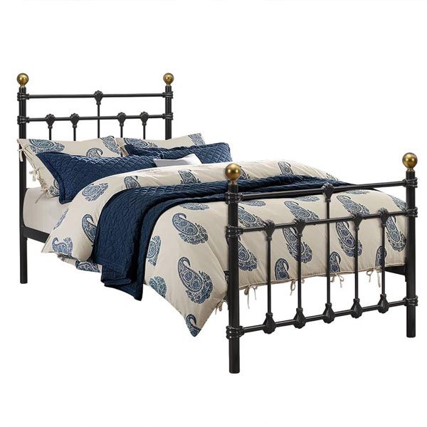 Carshalton Black Metal Bed Frame Single