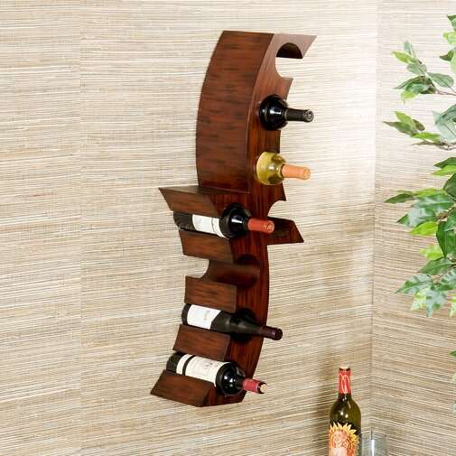 8 Bottle Wall Mounted Wine Rack