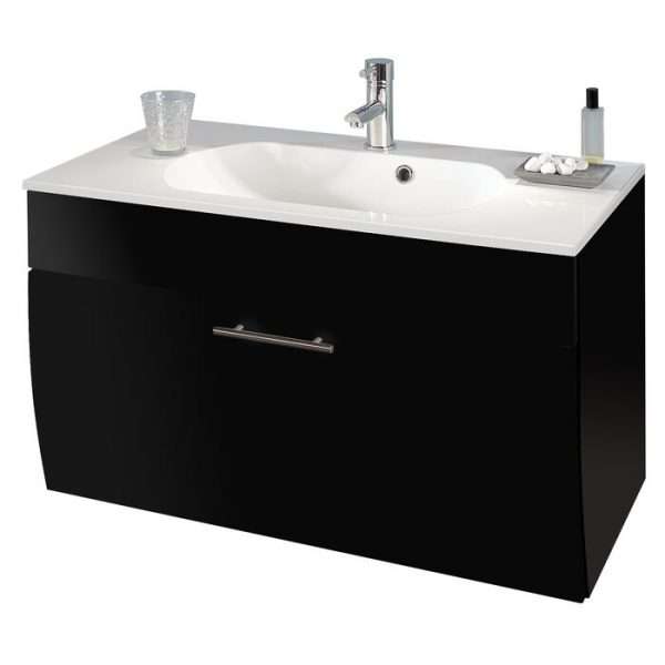 900mm Black Vanity Unit