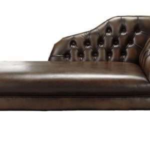 Barloy Antique Genuine Leather Chaise