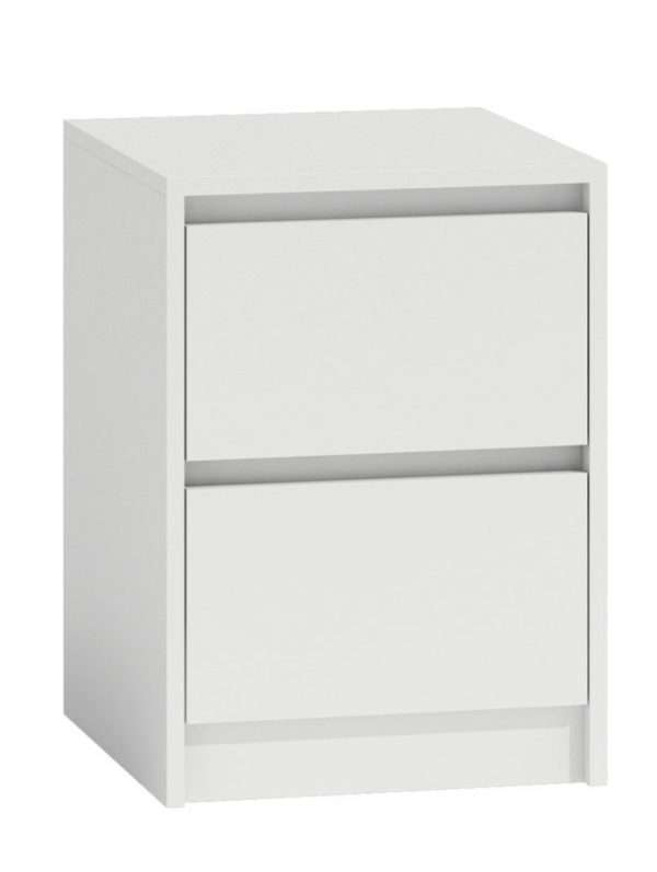 Cairo White Bedside Table