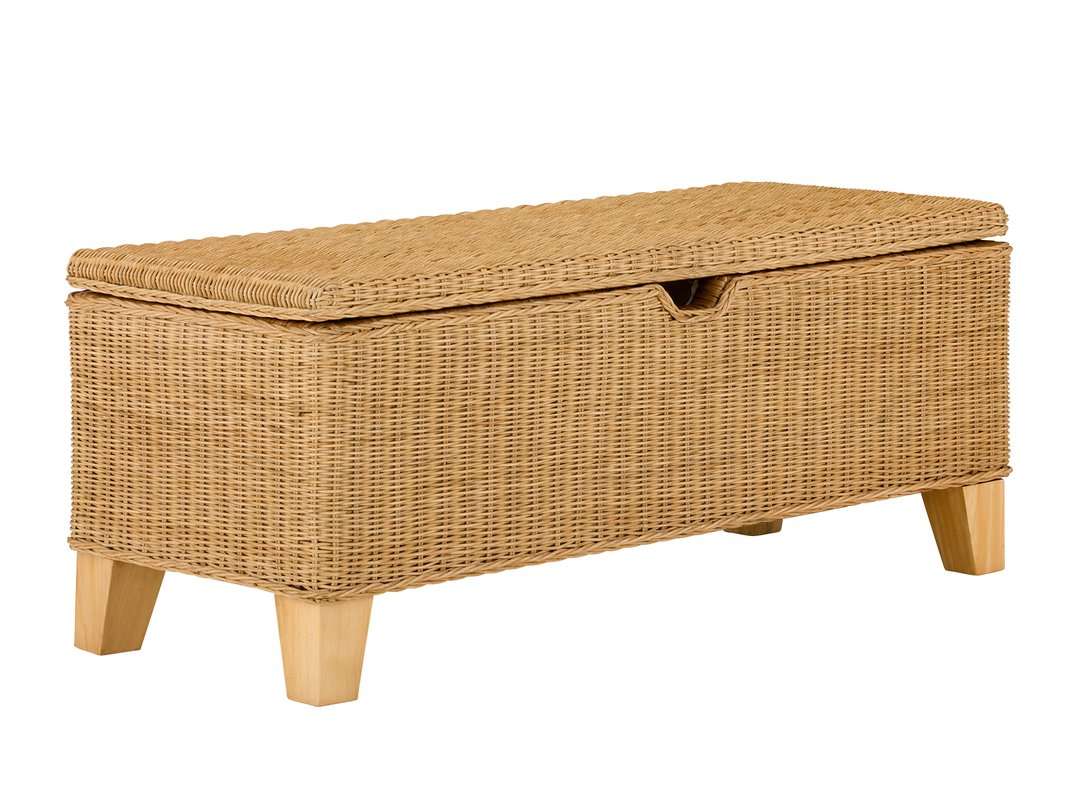 Rattan discount storage seat