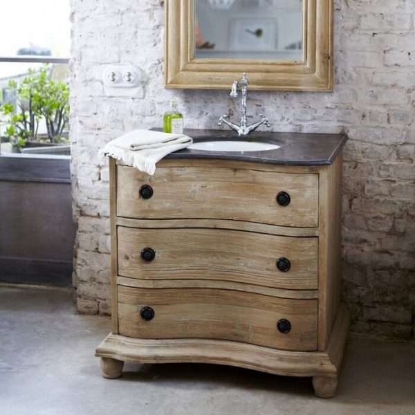 Hermione Solid Pine 900mm Vanity Unit