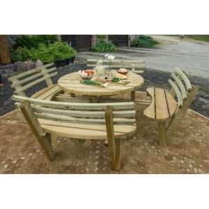 Jacquelyn Wooden Picnic Bench