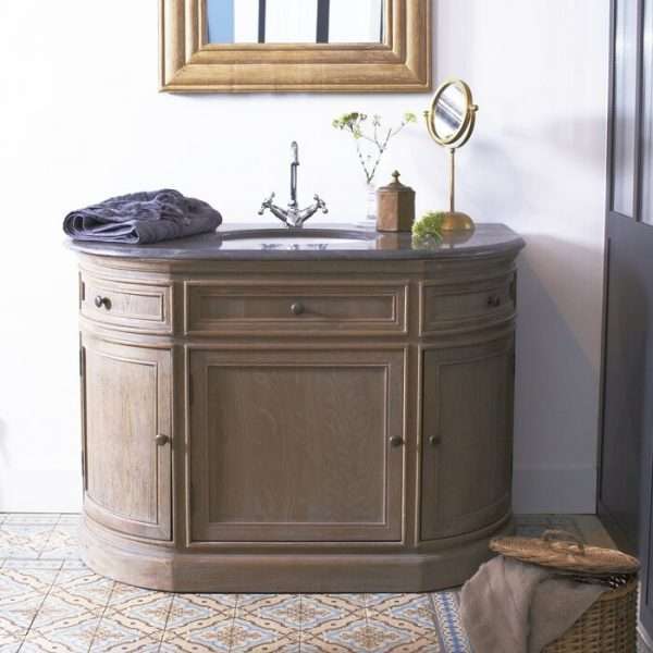 Louise Solid Oak Vanity Unit