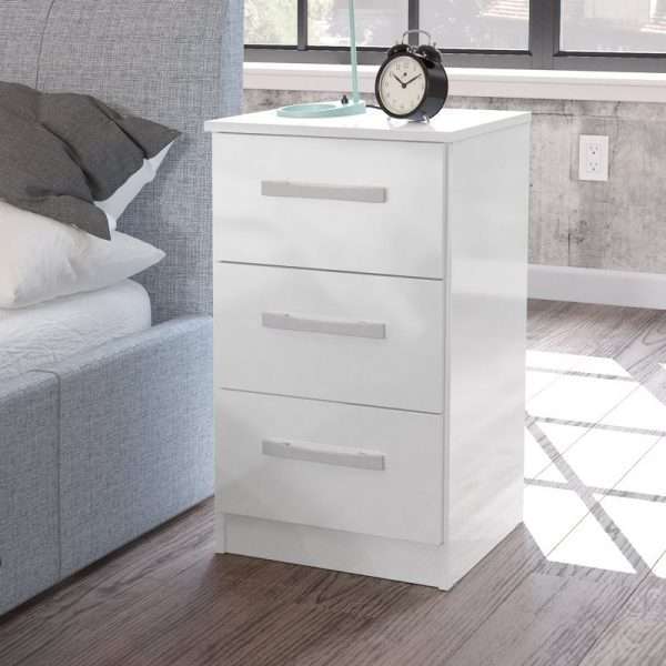 Macy White Bedside Table