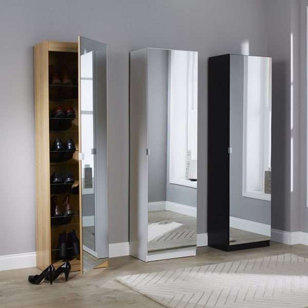 Mirror Shoe Storage Cabinet