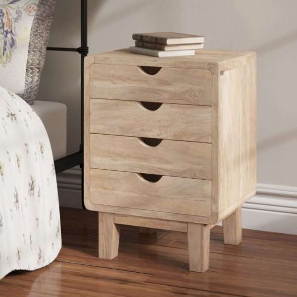 Paquette 4 Drawer Bedside Table