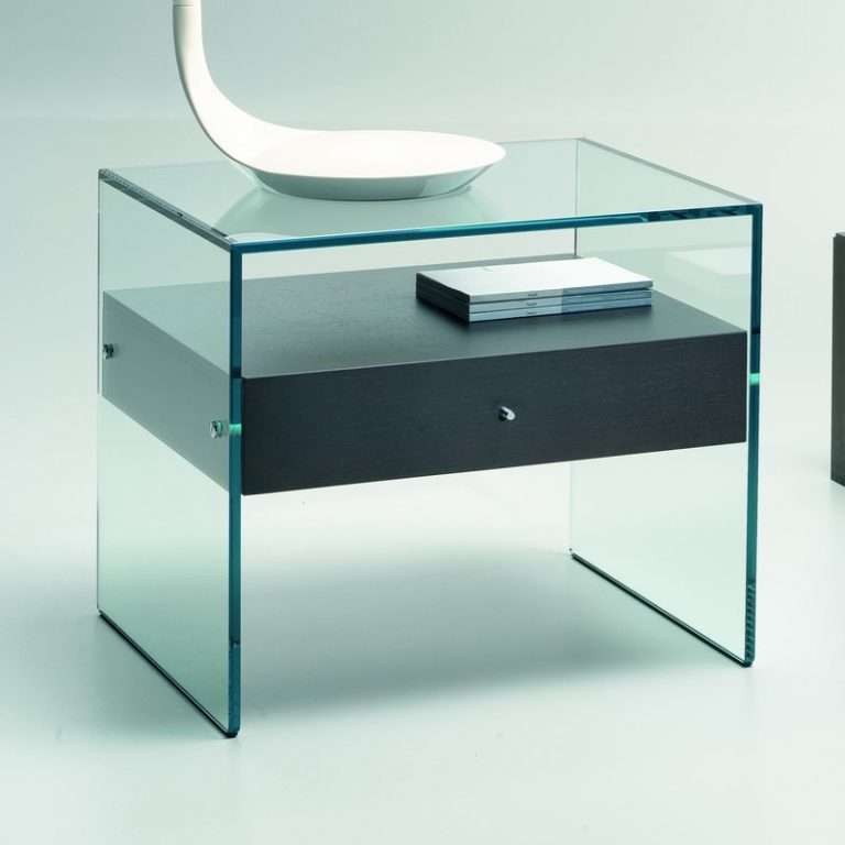 Roffey Glass Bedside Table